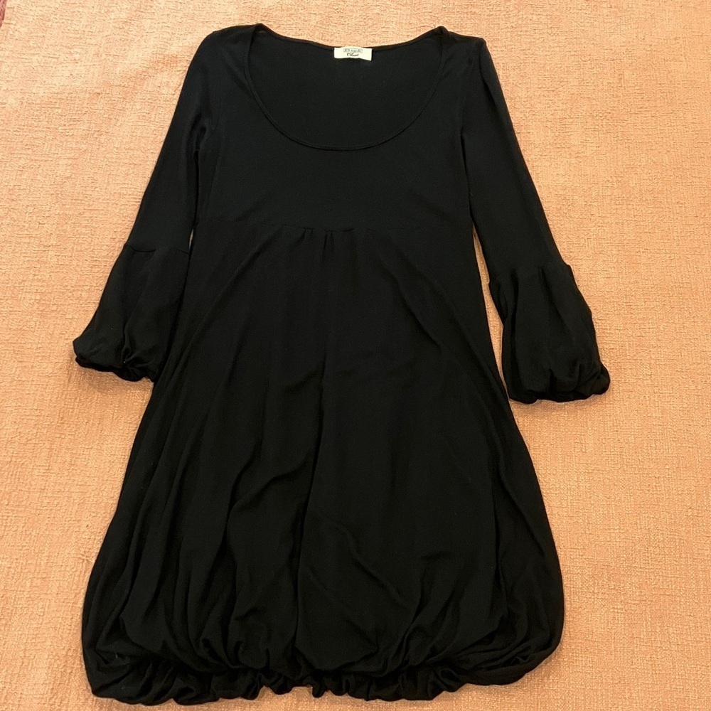 Chic Black Long Sleeve lined Dress